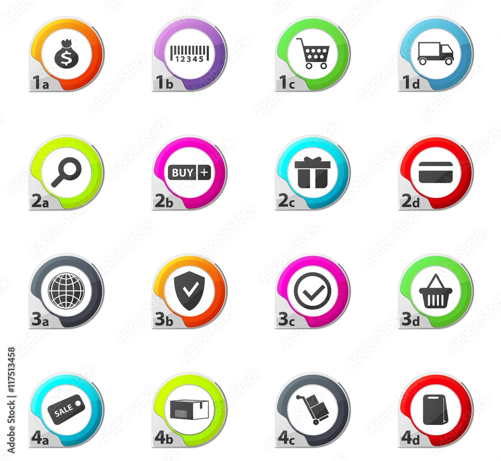 Shopping icons set Shopping icons set