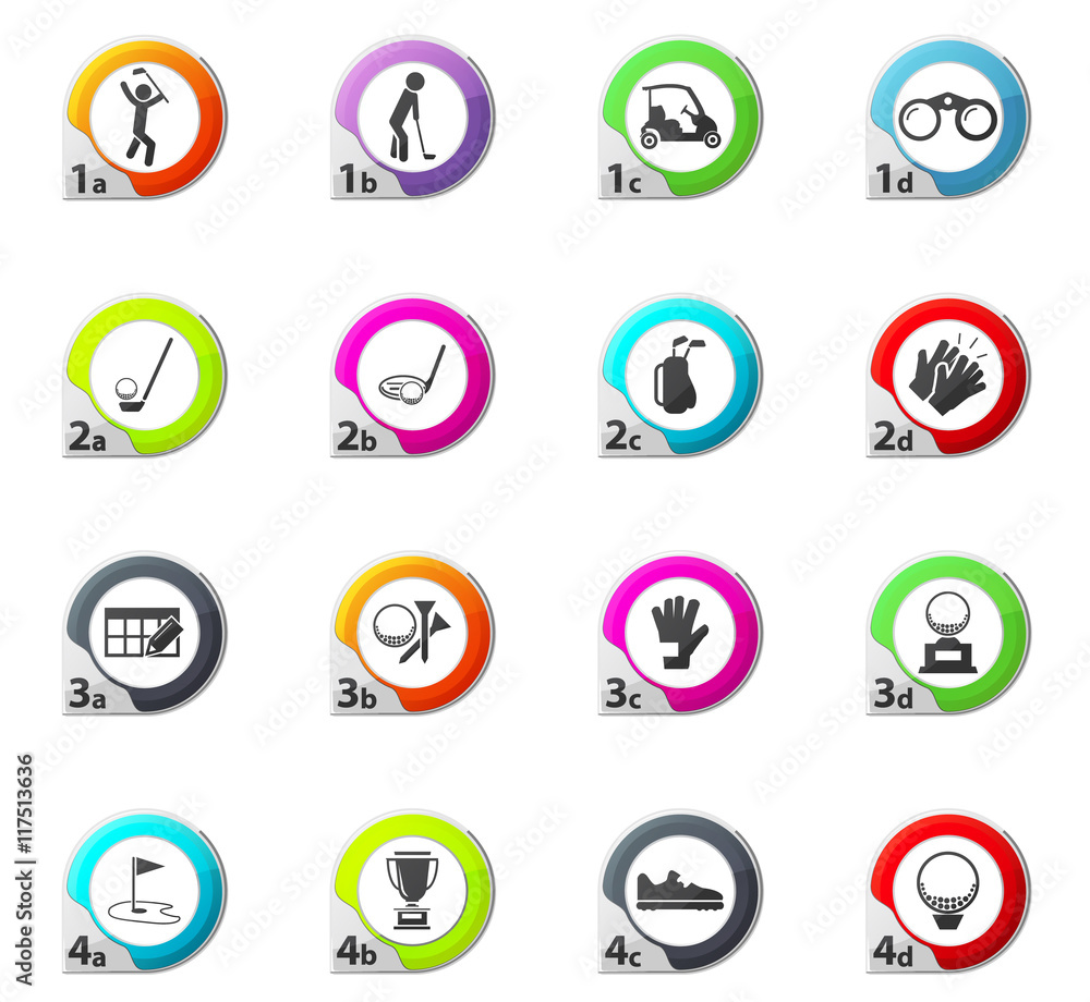 golf icons set golf icons set