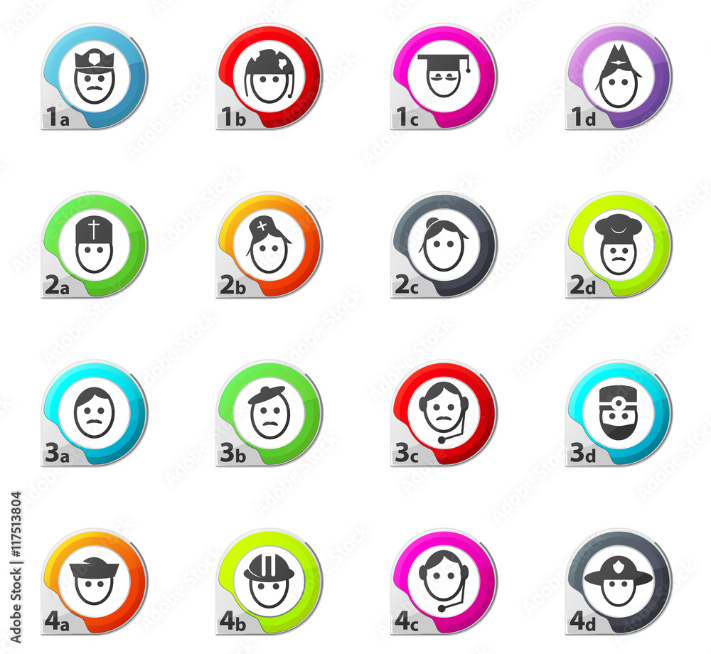 Icons set occupation Icons set occupation