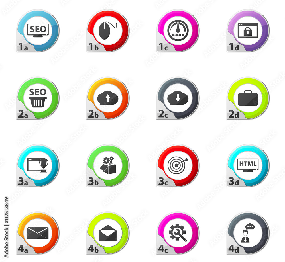 SEO and Development icon set SEO and Development icon set