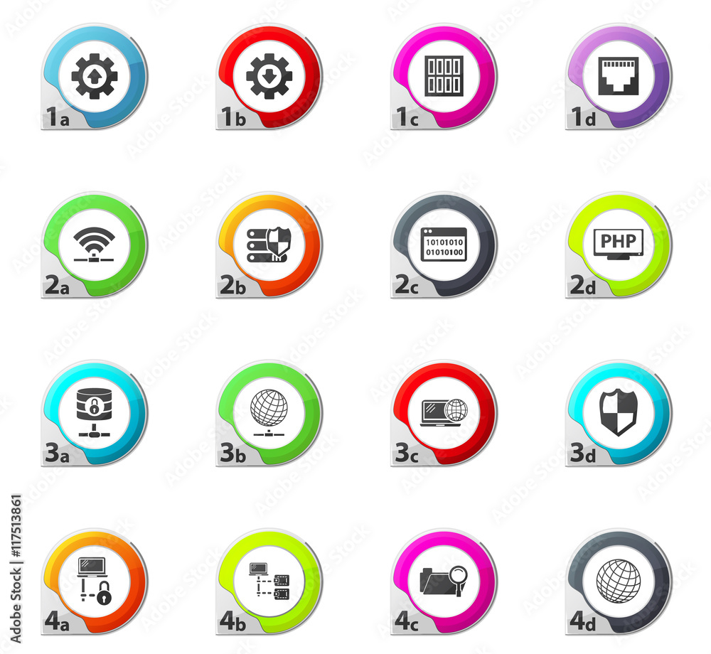 Internet, server, network icons set Internet, server, network icons set