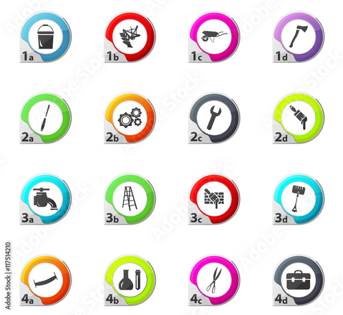 Work tools web icons for user interface design