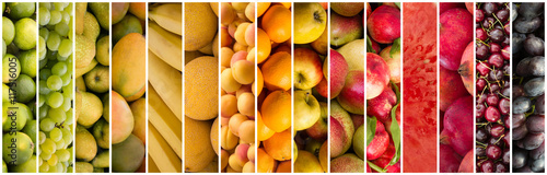 Fotografie fruit collage - food background
