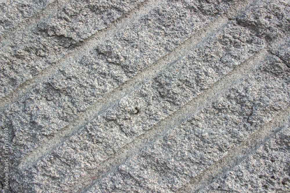 Paving slabs of concrete on the street harvested for laying trac Paving slabs of concrete on the street harvested for laying trac