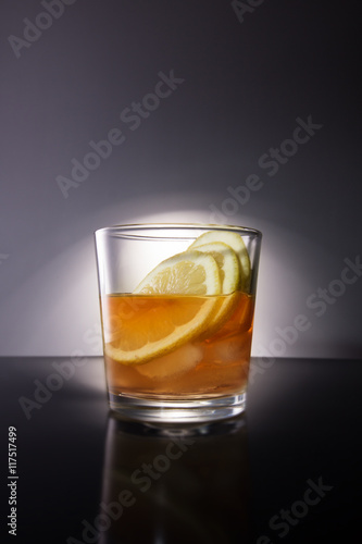 Wallpaper Mural whisky on the rocks, and lemon slices Torontodigital.ca