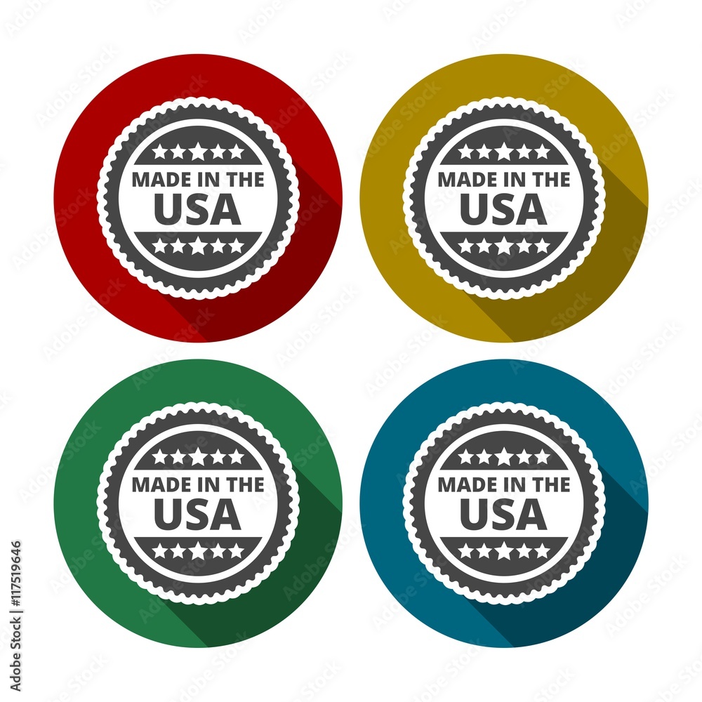 Made in the USA icons set