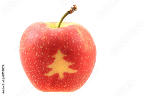 apple with christmas symbols