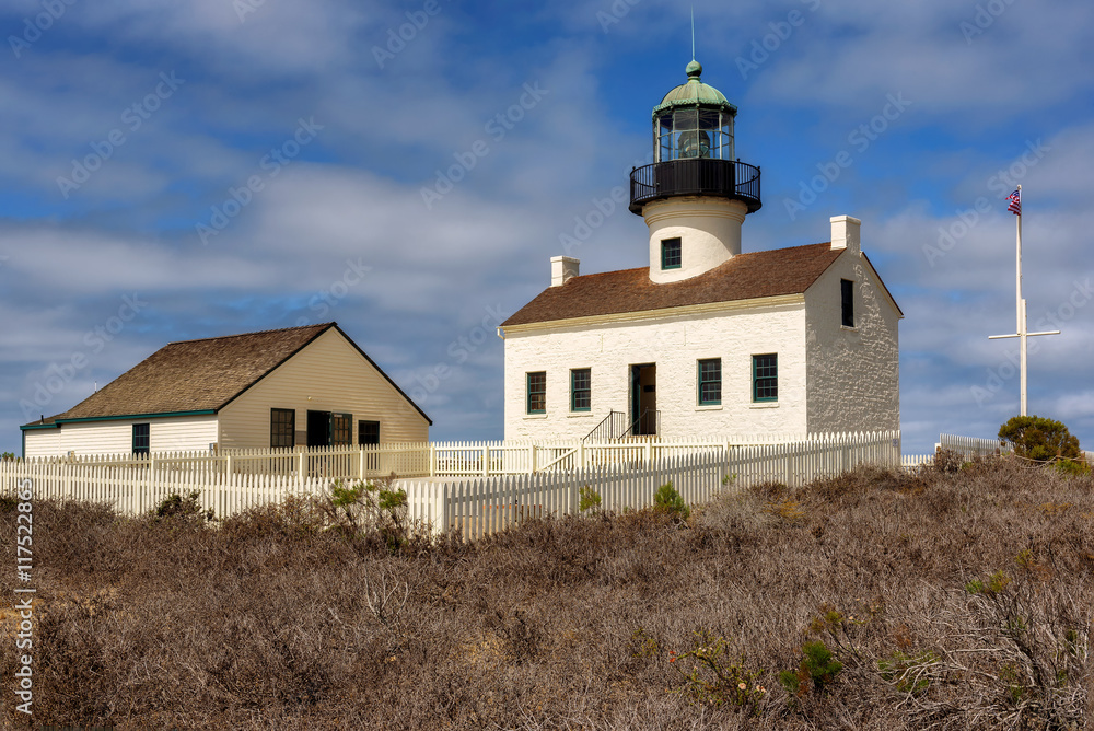 Point Loma Lighthouse at Cabrillo National Monument in San Diego, California