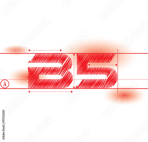 b5 redprint font