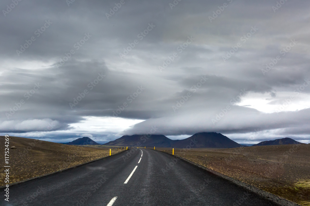 Fototapeta premium View at Icelandic plains during summertime