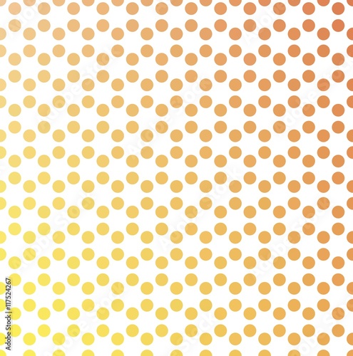 Seamless background of dots in hexagonal arrangement on white background. Simple flat vector illustration.