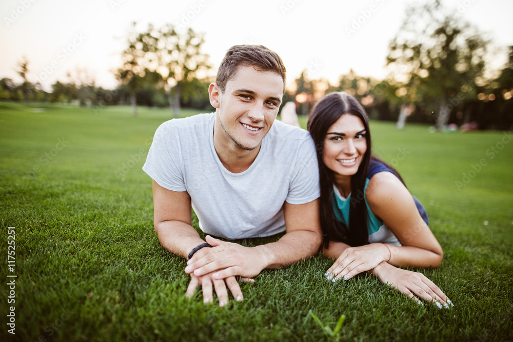 young couple in love having fun and enjoying the beautiful nature young couple in love having fun and enjoying the beautiful nature