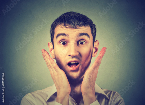 portrait of surprised man
