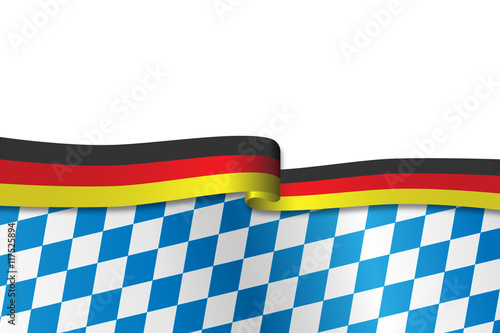Oktoberfest Hintergrund - Rauten und Deutschland-Flagge (unten)