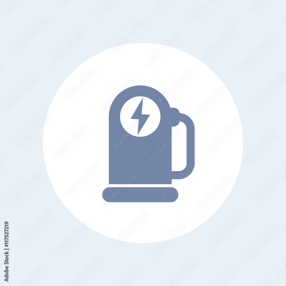 car charging station icon isolated on white, vector illustration car charging station icon isolated on white, vector illustration