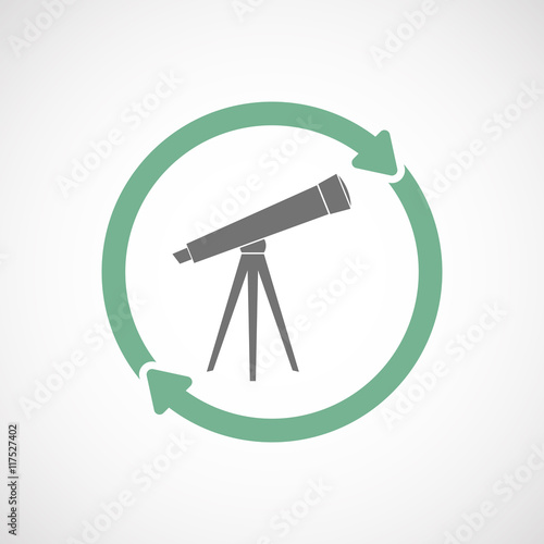 Isolated reuse icon with a telescope