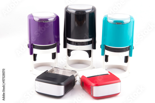 Automatic hand-stamps different colours