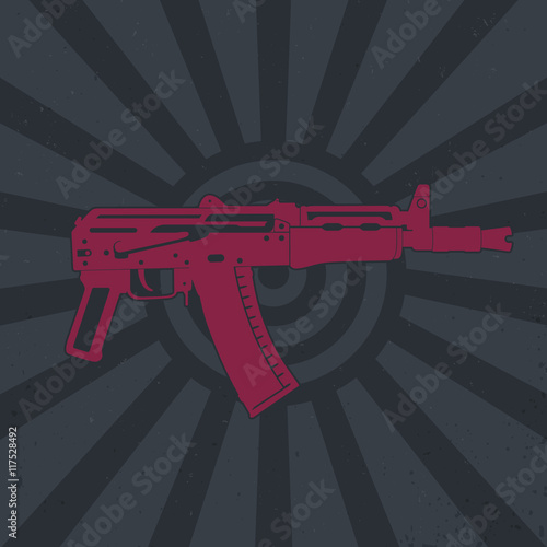 Soviet automatic carbine, russian automatic gun, shortened assault rifle