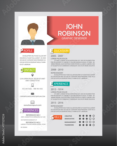 job resume template, vector