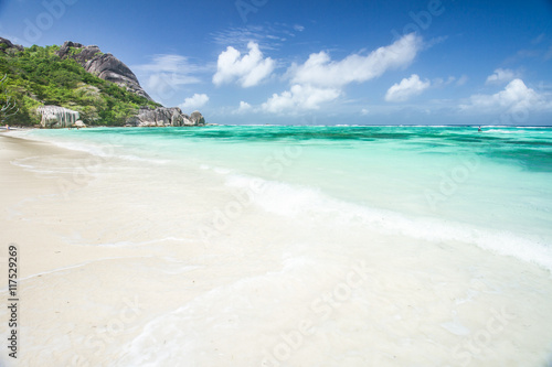 Fototapeta Naklejka Na Ścianę i Meble -  The most beautiful beach of Seychelles - Anse Source D'Argent