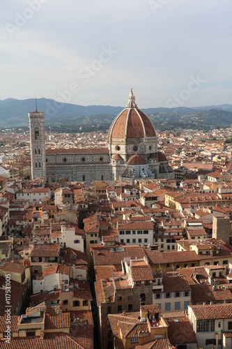 View to Santa Maria del Fiore and Campanile from Palazzo Vecchio  Florence Italy