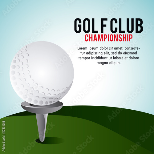 Gold sport concept represented by white ball icon. Colorfull and flat illustration.