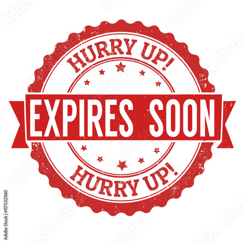 Expires soon stamp