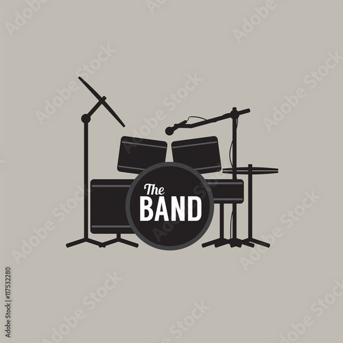 Drum Set Music Instrument Vector Illustration