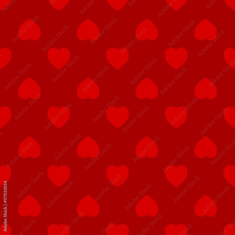 Abstract geometric seamless pattern made of hearts.