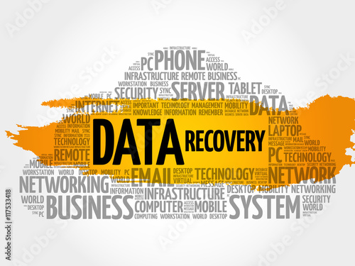 Data Recovery word cloud collage, business concept background