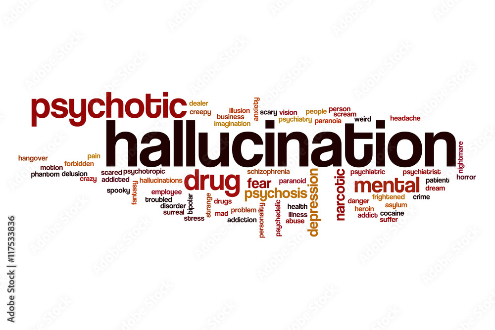 Hallucination word cloud concept Hallucination word cloud concept
