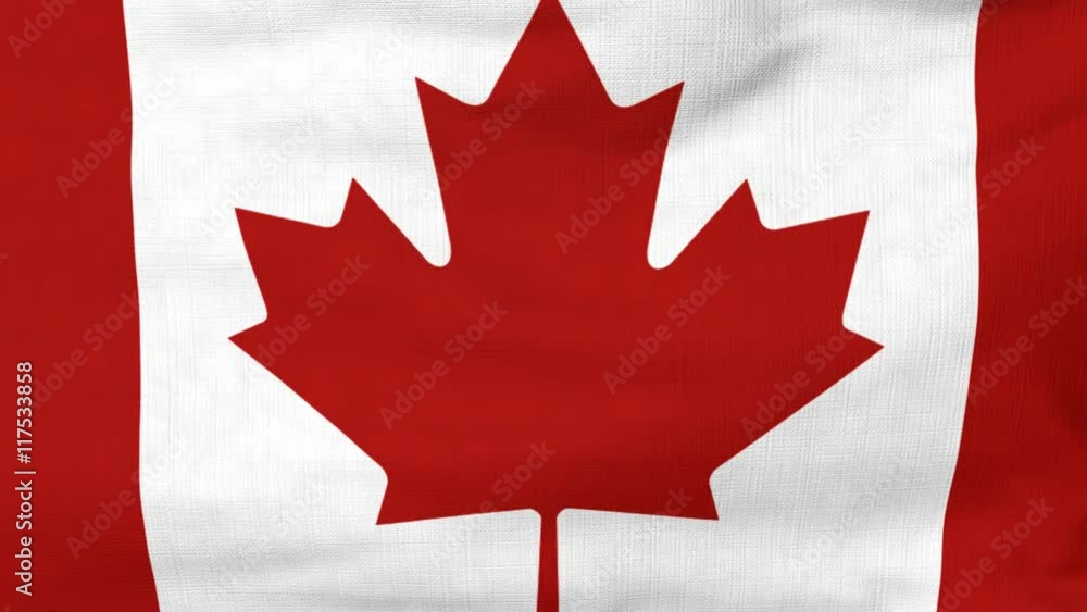 National flag of Canada flying and waving on the wind. Sate symbol of Canadian nation and government. Computer generated animation. National flag of Canada flying and waving on the wind. Sate symbol of Canadian nation and government. Computer generated animation.