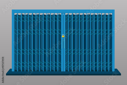 folding doors vector flat design.