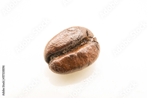 isolated macro coffee bean