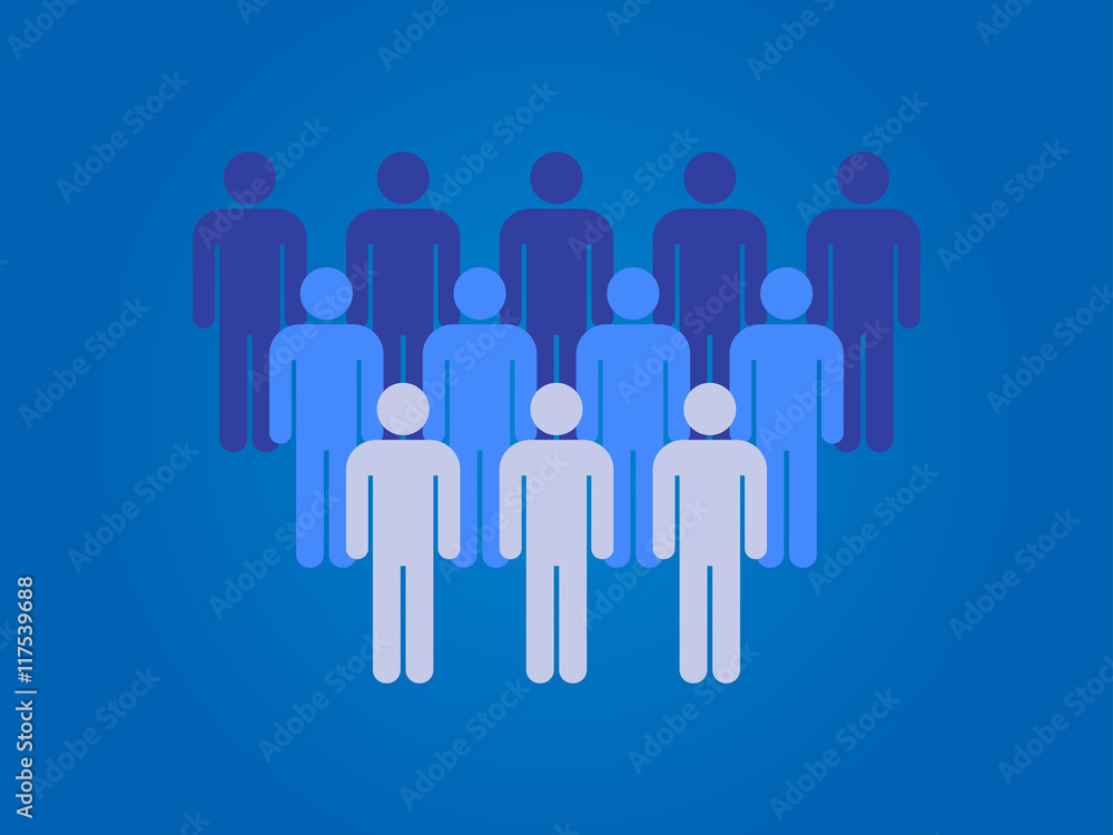 Illustration of crowd of people. Social icon. Illustration of crowd of people. Social icon.