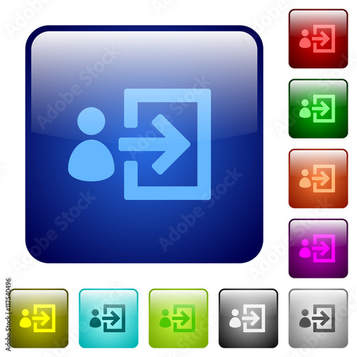 Color user login square buttons