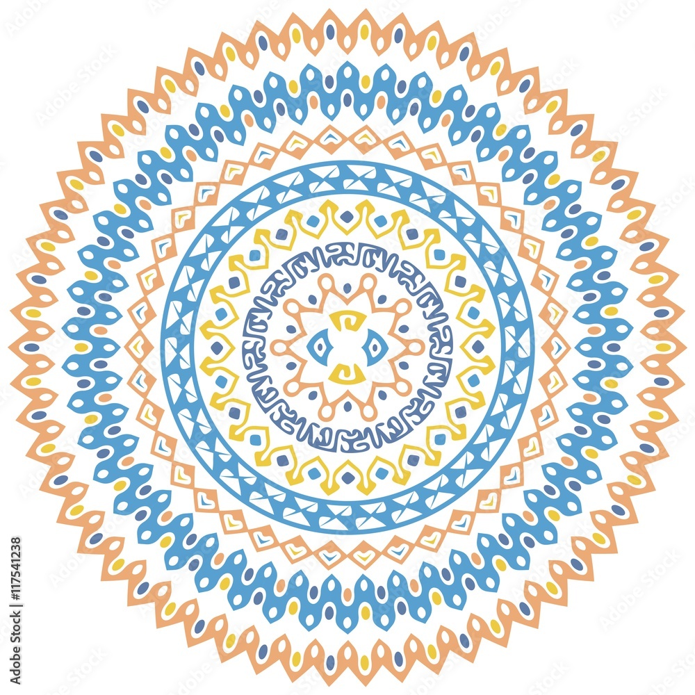 Vector mandala background with bohemian, Oriental, Indian, Arabic, African motifs. Vector mandala background with bohemian, Oriental, Indian, Arabic, African motifs.