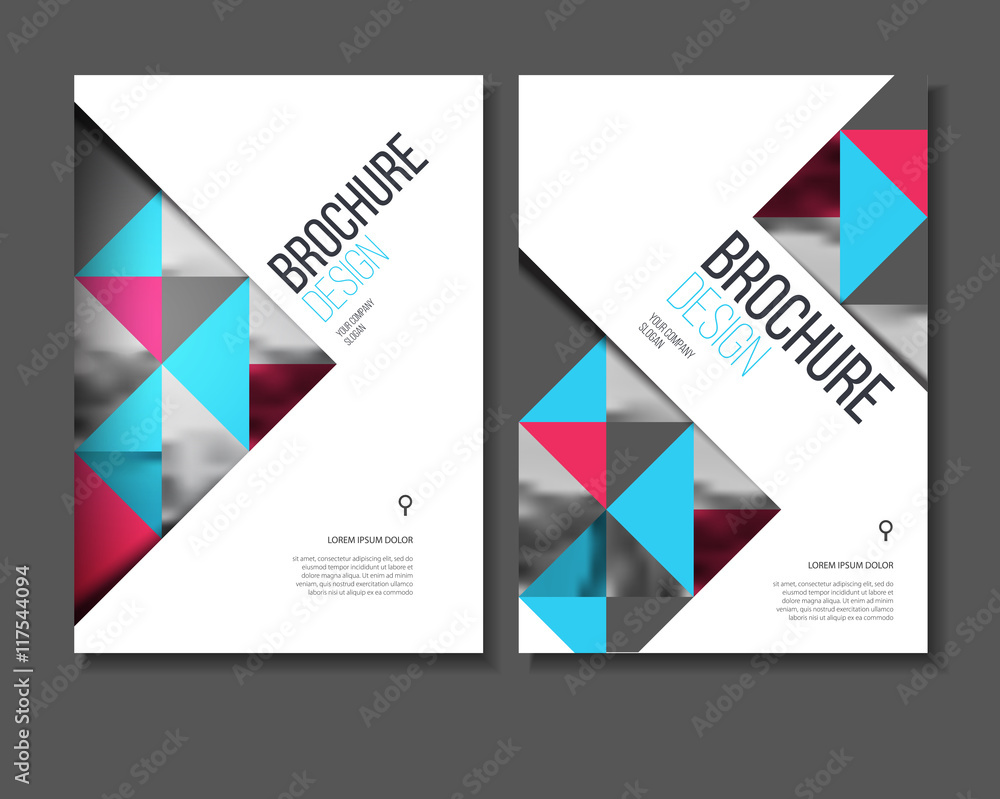Annual report vector illustration. Brochure with text. A4 size c