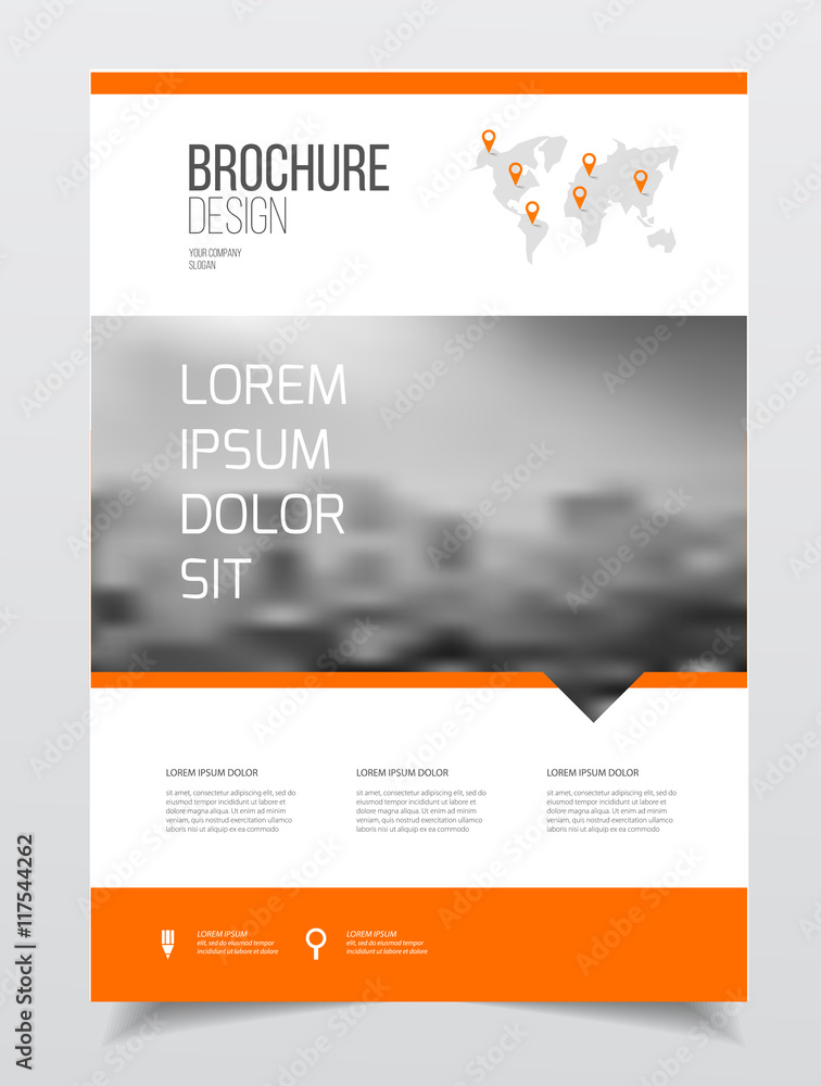 Fototapeta premium Business Brochure design. Annual report vector illustration temp