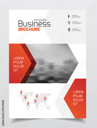 Business Brochure design. Annual report vector illustration temp