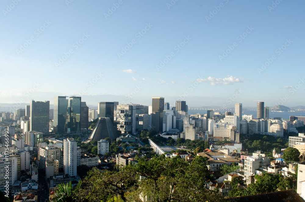 View of the center of the city of Rio de Janeiro, Brazil