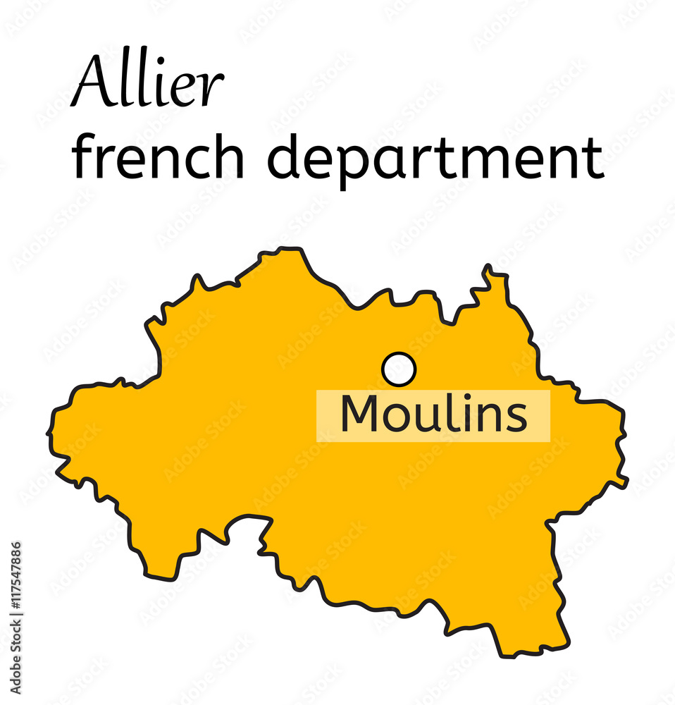 Allier french department map
