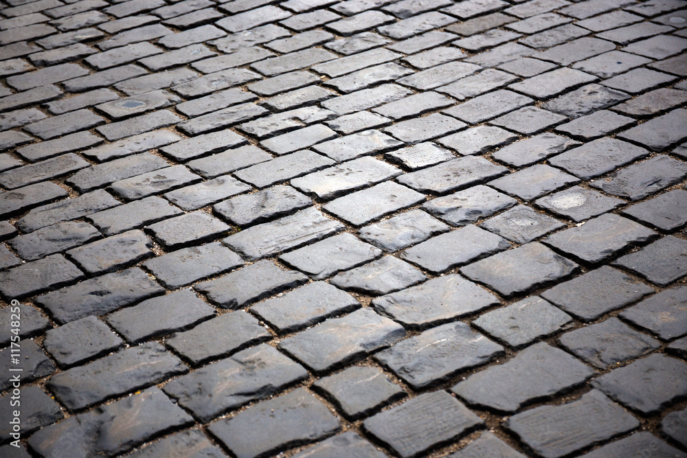 Paving stone street in Moscow