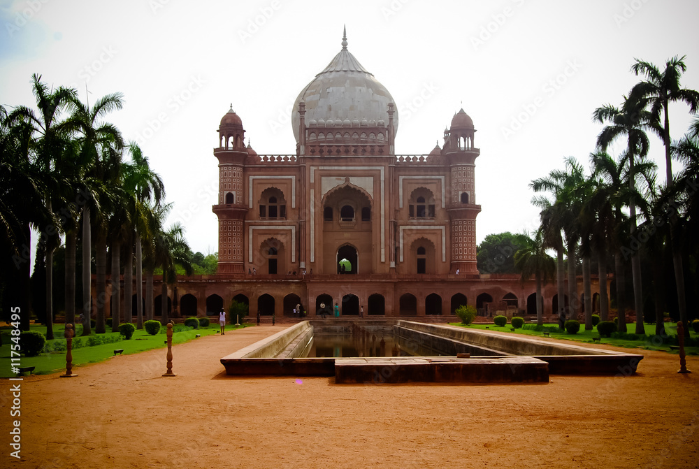 Safdarjung's Tomb is a garden  in  marble mausoleum in Delhi, India