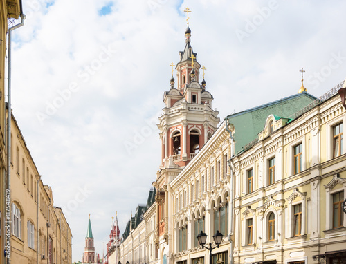 View of Nikolskaya street in Moscow, Russia