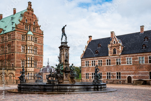 Frederiksborg Castle and Neptune Fountain Square