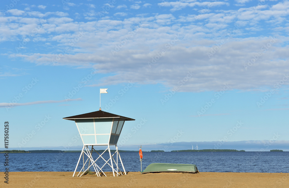 Fototapeta premium Nallikari, also known as Riviera of North, in finnish Oulu