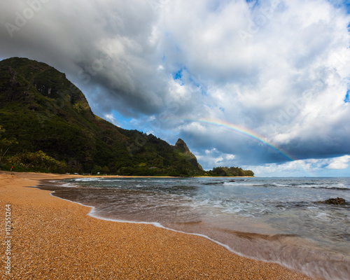 Rainbow, Makana Mountains, Bali Hai, Kauai Island, Hawaii, United States of America photo