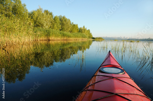 Kayaking on the river