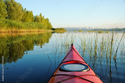 Kayaking on the river